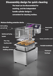 Gran oferta, cocina comercial, restaurante, equipo de catering, máquina de patatas fritas, freidora eléctrica - Product Image 3