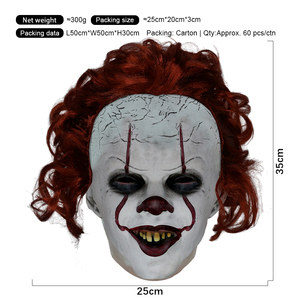 Máscara de Payaso Malvado, Máscara de Látex Inspirada en Pennywise, Accesorio de Disfraz para Fiesta de Halloween - Product Image 6