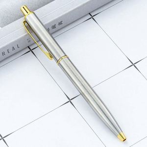 Wholesale 1.0Mm Metal <b>Retractable</b> Ballpoint Custom Logo Stainless Steel Hotel Conference Advertising Gift <b>Pens</b> - Product Image 4
