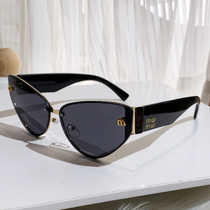 แว่นกันแดดเอ็มดับเบิลยูแคทอายผู้หญิง UV400 กรอบพีซีสีทองสไตล์อินเทรนด์ - Product Image 3