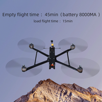 Drone FPV 10 pouces à charge utile lourde, VTX 5.8G 3W, caméra servo, distance de vol 10km, F405 BL32 4IN1 6S 60A