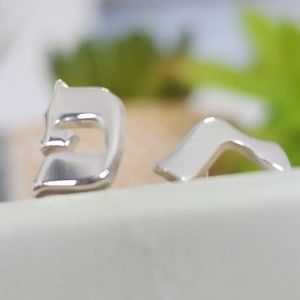 <span class=keywords><strong>Orecchini</strong></span> a bottone <span class=keywords><strong>personalizzabili</strong></span> con lettere di ebraico ad alta lucidata argento, oro giallo, gioielli gioielli impermeabili impermeabili ipoallergenici in oro rosa - Product Image 3