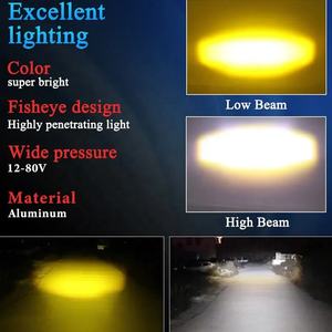 मोटरसाइकिल हेडलाइट बल्ब के लिए उच्च चमक Dc12-80v मोटरसाइकिल स्पॉटलाइट बल्ब B20d H4 सफेद एम्बर - Product Image 4