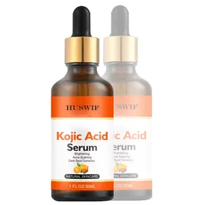 Özel etiket kojik asit Serum koyu nokta düzeltici aydınlatma beyazlatma yüz ve vücut için alfa Arbutin ile, Niacinamide