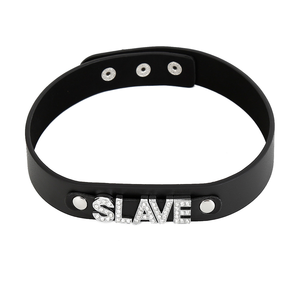 Collar de Cuero PU con Decoración de Diamantes y Letras Sexys <span class=keywords><strong>para</strong></span> Mujeres y Hombres - Product Image 4