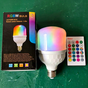 LED RGB <b>Globe</b> Sensor Solar 15W A70 E27 Base Plastic Housing Color Temperature Gradual Changing Remote Control for Dimmable - Product Image 1