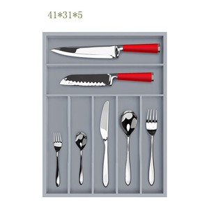 Drawer <b>Storage</b> <b>Box</b> For Knife Fork Spoon Organizer Rectangular Space Saving 41x31x5 Cm Built In <b>Kitchen</b> Cabinet Tray - Product Image 1