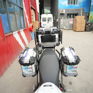 Porte-bagages latéral pour <span class=keywords><strong>moto</strong></span> <span class=keywords><strong>Triumph</strong></span> Trident 660, porte-bagages pour sacoches, porte-bagages supérieur et porte-bagages arrière en alliage d'aluminium, pièces de modification - Product Image 6
