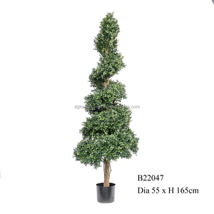 Ornamenti per la casa e il giardino pianta artificiale in plastica resistente ai raggi UV bosso a spirale topiaria albero paesaggistico - Product Image 5