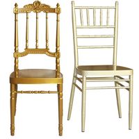 Chine Vente en gros Tissu empilable Noir Chiavari Métal Coussin moderne Or Guangzhou Chaises pliantes Ningbo Shanghai Chivari