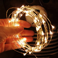 Guirnalda de Luces de Alambre de Cobre con Control Remoto a Batería, 8 Modos, Temporizador, Impermeable, 50 LED, 100 LED, 200 LED, Logotipo Personalizado OEM al por Mayor