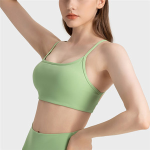 Reggiseno Sportivo da Donna Plus Size con Spalline Sottili Incrociate, Supporto Medio, in Spandex/Nylon, con Schiena Sexy, Basso MOQ - Product Image 4