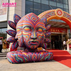 <span class=keywords><strong>Sculpture</strong></span> <span class=keywords><strong>de</strong></span> visage gonflable artistique avec lumières LED pour <span class=keywords><strong>spectacle</strong></span> <span class=keywords><strong>de</strong></span> nuit sur scène - Product Image 4
