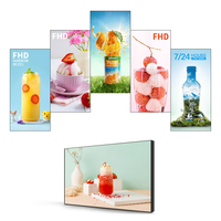 Soporte de pared para interiores, controlador de vídeo Hd gratis, barato, Led, con biseles finos de maquinilla de afeitar