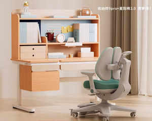 Bureau d'étude pour enfants <span class=keywords><strong>Igrow</strong></span> pour usage domestique, école primaire, bureau d'écriture à hauteur réglable avec rangement, tableau magnétique, fer 9pro - Product Image 2