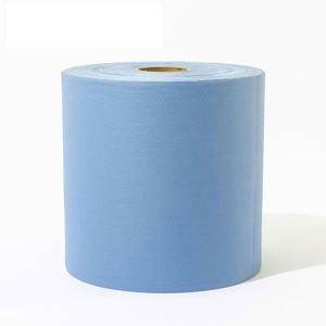 Disposable Industrial <b>Blue</b> Square Plain Wipes <b>Roll</b> Eco-Friendly Nonwoven Jumbo <b>Roll</b> Towels Kitchen Use Super Water Absorbent - Product Image 4