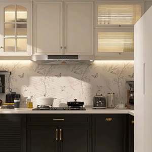 Luxury Durable Cabinets Kitchen Modern <b>Wood</b> Kitchen <b>Cupboards</b> Black Kitchen Cabinets and Countertops - Product Image 1