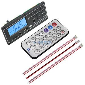 Alta qualidade 12V <span class=keywords><strong>Bluetooth</strong></span> MP3 placa decodificadora Receber módulo acessório USB/FM decodificador de áudio display LCD - Product Image 5