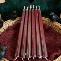 Bougies de méditation artisanales en cire d'abeille naturelle pure, 12 paquets, non parfumées, en forme de bâton, pour les fêtes et les remises de diplômes, sans fumée, flamme colorée
