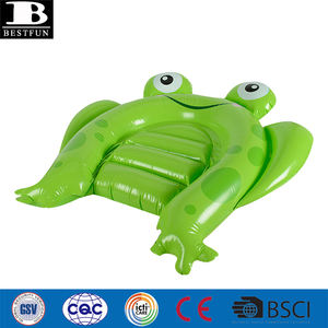 Usine vinyle mignon <span class=keywords><strong>gonflable</strong></span> <span class=keywords><strong>grenouille</strong></span> en forme de flotteur de <span class=keywords><strong>piscine</strong></span> en plastique durable sauter animal salon d'eau matelas pneumatique flottant - Product Image 3