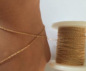 שרשרת זהב 14 קראט מלאה חבלים משולש שרשרת 1 מ מ מ מ מ "מ שרשרת אדווה אמיתי זהב - Product Image 4