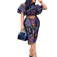 Robe Africaine en Coton Imprimé Wax pour Femme, Modèles Dashiki Kitenge, Broderie, Manches Cloche, Printemps-Été, Écologique, Quotidienne, Style Cache-Cœur