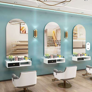 Miroir de Barbier Mural Spécial Salon de Coiffure Style Européen Simple pour Coiffure - Product Image 2