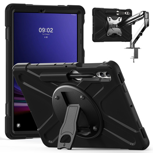 Protecteur d'écran complet intégré pour <span class=keywords><strong>tablette</strong></span> <span class=keywords><strong>Samsung</strong></span> <span class=keywords><strong>Galaxy</strong></span> <span class=keywords><strong>Tab</strong></span> S9 Plus SM-X810 12.4 pouces 2023 avec support rotatif - Product Image 3