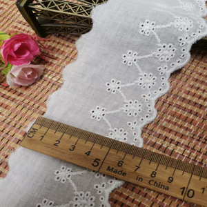 Dentelle brodée en coton ajourée de 5 à 8 cm, dentelle en soie de lait pour jupes, garnitures de vêtements - Product Image 4