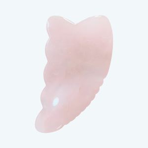 Pierre de gua sha en quartz rose et jade, forme de cœur, logo personnalisé, outil de soin de la peau, massage facial - Product Image 6