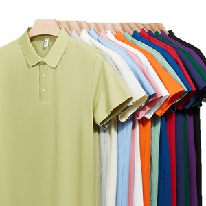 Polo en coton pur à col, uniforme de travail, logo personnalisé, manches courtes, été, vêtements de bureau pour hommes et femmes - Product Image 5