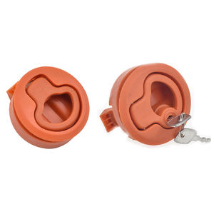 XK246 Round Lock Zylinder 2 "Flush Pull Slam Latches RV Boots tür Luke Schrank Kunststoff Boot Slam Latch Deck Hatch Türschloss - Product Image 2