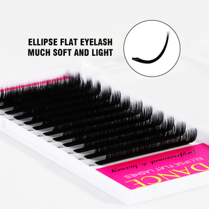 Extensiones de Pestañas de Pelo Sintético Vegano, Hechas a Mano, Sin Crueldad, Naturales, Planas, Elípticas, Suaves, C/CC/D/DD 0.15 0.20mm - Product Image 2