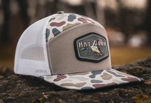 Gorras Snapback estructuradas de 7 paneles de alta calidad OEM ODM, gorra de camuflaje con logotipo bordado personalizado, gorras de camionero de malla de caza de camuflaje - Product Image 5