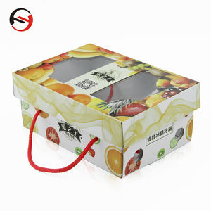 Personalizado 2 <span class=keywords><strong>3</strong></span> 5 capas de fruta fresca de cartón corrugado caja de cartón de embalaje con ventana de pvc - Product Image 2