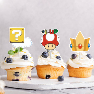 ชุดจานชามแก้วลายซูเปอร์มาริโอ ซูเปอร์บรอเธอร์ส สำหรับงานเลี้ยง ชุดอุปกรณ์บนโต๊ะอาหารแบบใช้แล้วทิ้ง พร้อมที่ตกแต่งเค้ก อุปกรณ์ตกแต่งงานปาร์ตี้ - Product Image 5