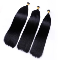 Extensions capillaires Nano Tip noires lisses, teintes, à double trame, en cheveux vierges Remy, cuticules alignées, flexibles, F-Top, modèle 2025, les plus vendues