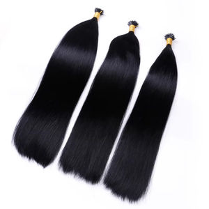 2025 sıcak satış çift çekilmiş bakire Remy saç manikür hizalanmış esnek f-üst siyah düz boyalı <span class=keywords><strong>Nano</strong></span> ucu saç ekleme - Product Image 4