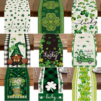 Chemin de table imprimé pour la Saint-Patrick, 13 * 72 pouces, chemin de table vert trèfle porte-bonheur, utilisé pour la décoration de la Saint-Patrick
