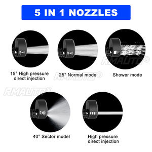 Boquillas de Lavado de Autos 5 en 1 de Conexión Rápida, Boquilla de Chorro Metálica, Boquilla de Pulverización de Alta Presión - Product Image 6