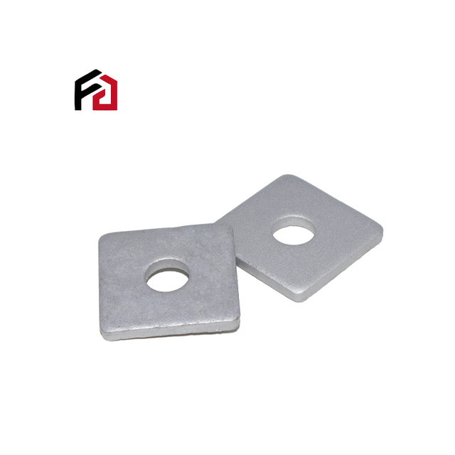 Zinc Plated Steel/Carbon Square Washer Galvanized Flat Washer with Hole and Square Threaded Washer Bonded Style