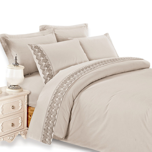 Set di <span class=keywords><strong>Lenzuola</strong></span> e Federe con Ricami Floreali Certificato OEKO BSCI ISO per Uso Domestico Include Imbottitura in Poliestere PVC - Product Image 1