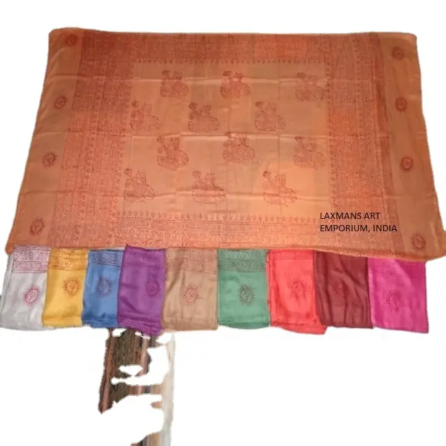 Lenços/lenços de oração estampados de cores sólidas de peixes de viscose da moda verão na moda atacado da Índia