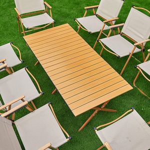 <span class=keywords><strong>Mesa</strong></span> de Comedor Portátil de Hierro para Acampar, Muebles de Exterior Ligeros, Plegables, Impermeables, Apilables, Resistentes a la Intemperie, para 4-6 Personas - Product Image 2