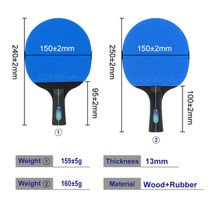 LOKI Raquettes de Tennis de Table Professionnelles, Ensemble Haute Qualité avec Bois de Peuplier Noir Élastique et Revêtements ITTF - Product Image 6