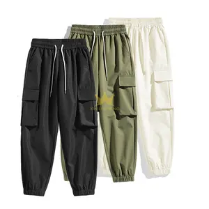 Pantalones Jogger para hombre con múltiples bolsillos, suaves y cómodos, la absorción húmeda se hizo bien.