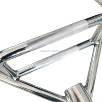 Barre hexagonale 20 kg en acier argent/noir pour musculation et équipement de gym