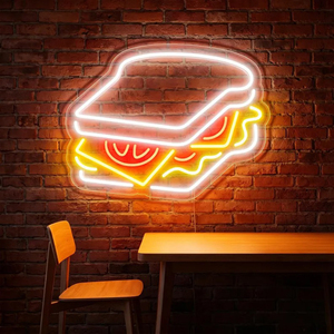 NEON SIGN sandwich shirt ストライプ size46 Hoyoelec Sandwich Neon Sign for Wall Décor Dimmable LED Neon Light