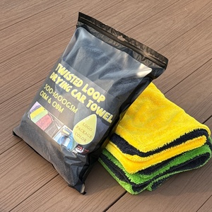 Microfiber <b>Towel</b> Large Twisted Loop Thickened Car Wash <b>Towel</b> Super Absorbent Double Side Twisted Loop Car <b>Drying</b> <b>Towel</b> - Product Image 1