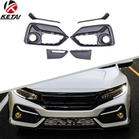 Couverture de phare antibrouillard avant de pare-chocs de voiture en matériau ABS PP de Style SI pour HONDA CIVIC 2020-2016 2022